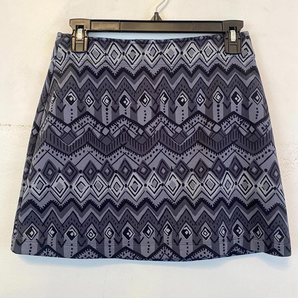 ATHLETA black gray pattern mini skirt sz XXS